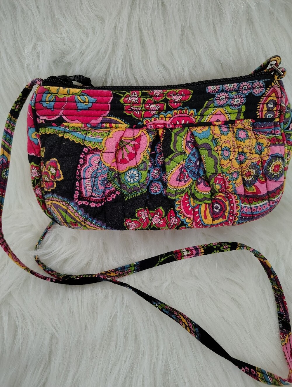 Retired Vera Bradley Small "Symphony In Hue" Floral Crossbody Bag